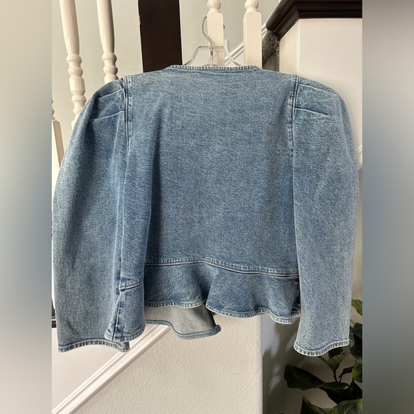 LeJean luella Cropped Peplum Denim Jacket - Picture 5 of 5